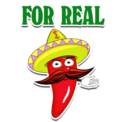 cabai, lada meksiko, pepper chile sombrero, red pepper sombrero, kartun meksiko lada