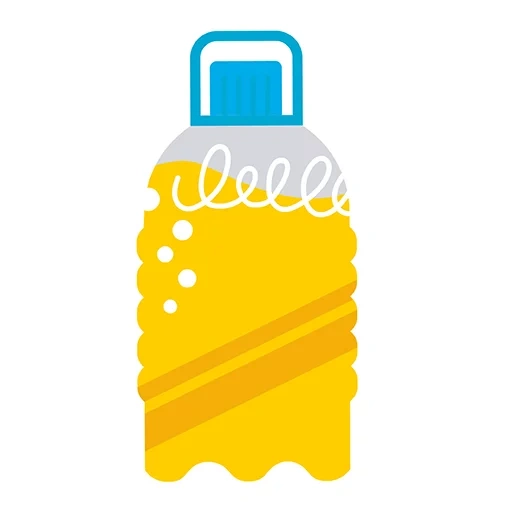 garrafa, garrafa de agua, óleo vetorial, ícones de frigideira, garrafa de plástico do ícone