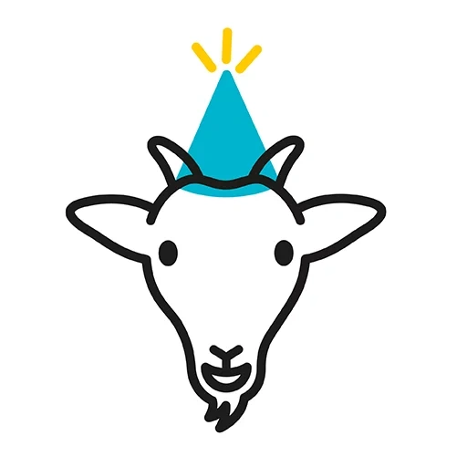 ragazzo, simbolo di capra, badge di capra, capra vettoriale, minimalismo del logo della mucca