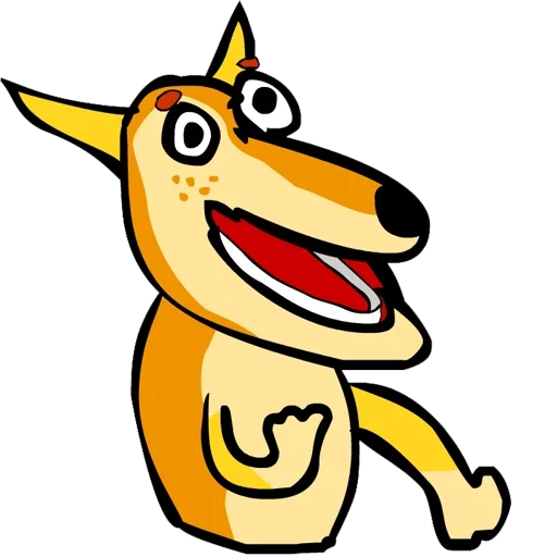 the fox, der hund, der gelbe hund, süße welpen, cartoon dog