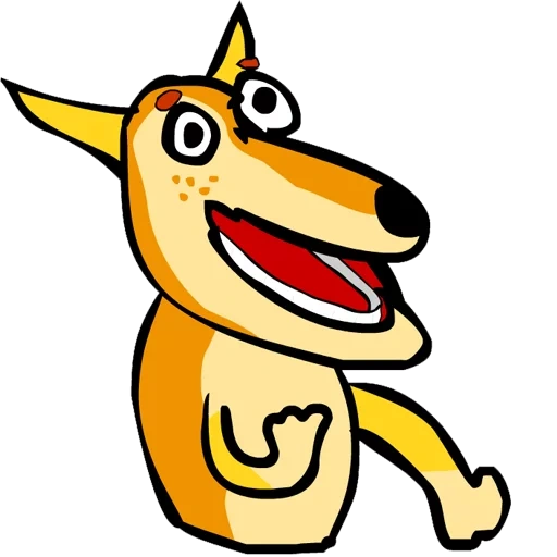 fox, dog, yellow dog, a cute puppy, cartoon dog