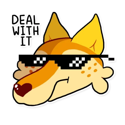 deal with it, use it as a meme, deal with it mem, deal with it glasses, dog pixel glasses