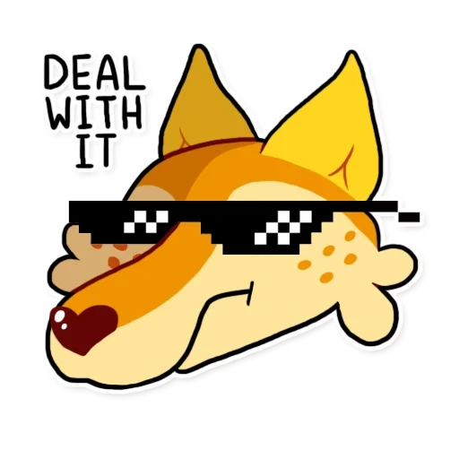 deal with it, verwenden sie es um meme zu machen, deal with it mem, deal mit it-brillen, pixelbrille für hunde