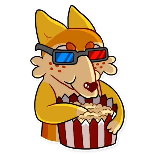 liffy, popcorn cat, popcorn für den fuchs