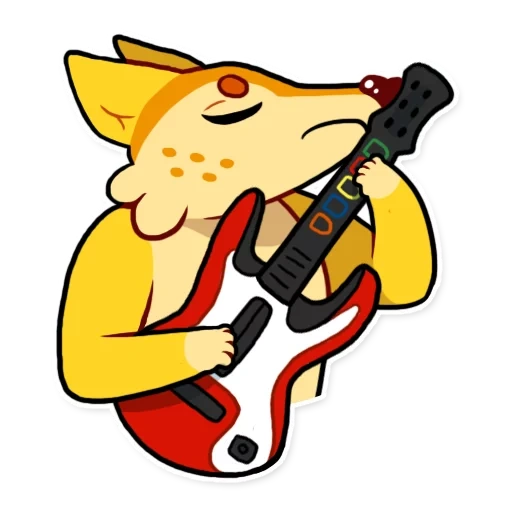 anime, la chitarra, guitar hero, fox chitarra, march cat chitarra