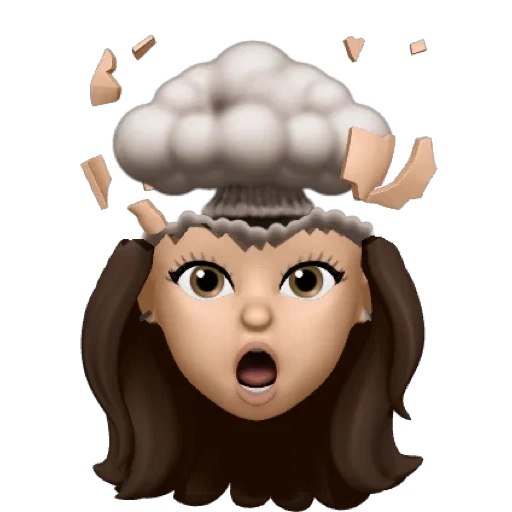 emoji, enfant, séminaire en ligne, explosion du cerveau des emoji, animoji girl brain explosion