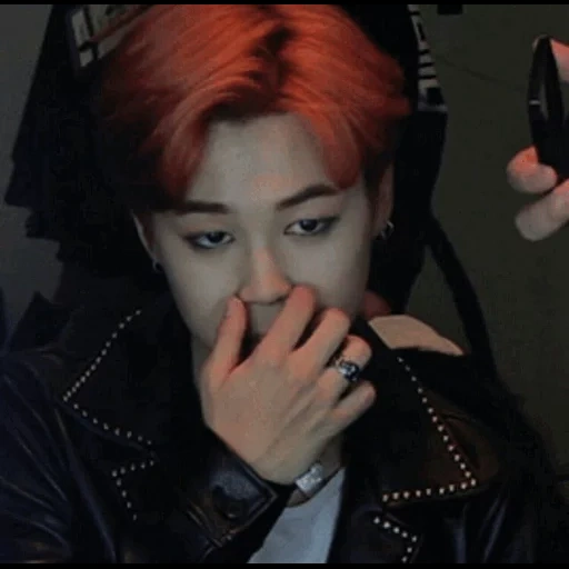 jimin, jimin bts, bts taehen, red haired jimin, bts make up jimin