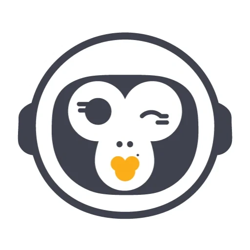 segno, la scimmia, panda tomsk logo, monkey logo circle, icona del vettore scimmia
