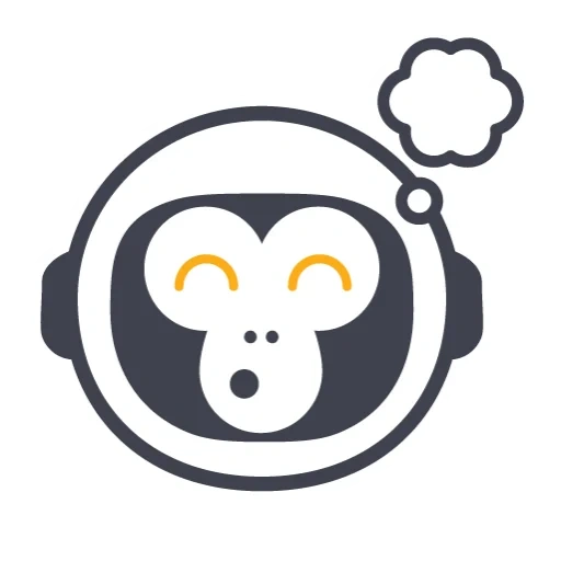 logo, icono de mono, icono de línea de mono, círculo de logotipo de mono, icono de vector de mono