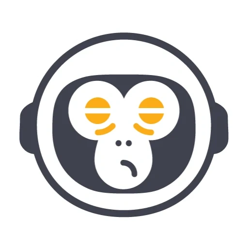 logo, un singe, pictogramme, le visage du singe, icône de singe