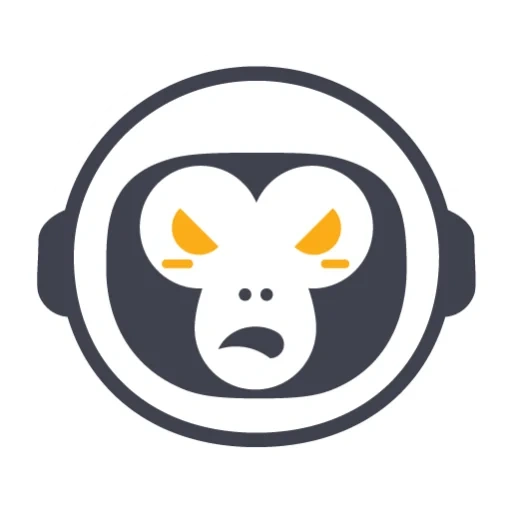 segno, la scimmia, segno della scimmia, monkey logo circle, icona del vettore scimmia