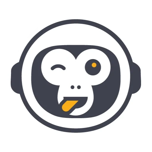 un mono, mono logo, icono de mono 16x16, círculo de logotipo de mono, icono de vector de mono