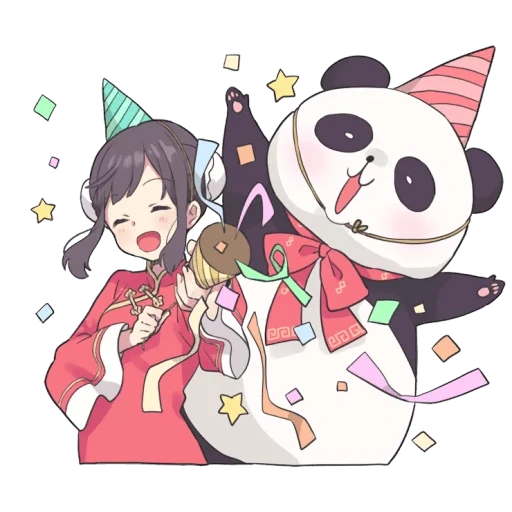 image, art anime, anime panda, personnages d'anime