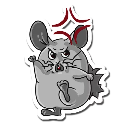 totoro, tikus abu-abu, tikus sombong, stiker totoro, totoro bergaya