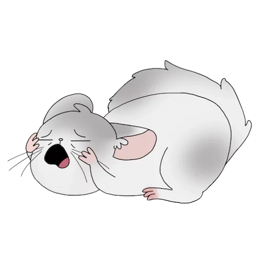 bandeja de ratón, ratón gris, pies de clip de ratón, caricatura de ratón, ilustración de ratón gris