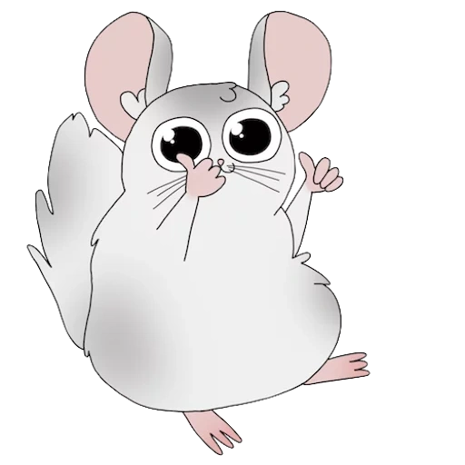 gambar tikus, menggambar chinchilla, chinchillas kartun, tikus dengan pensil anak anak, kartun tikus putih
