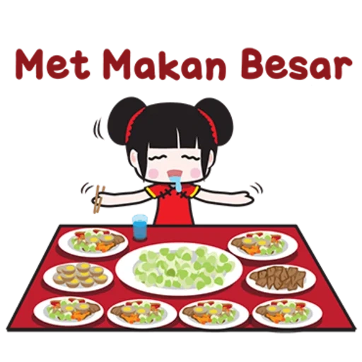 makanan, makanan untuk anak-anak, kartun makanan, tahun baru imlek, anime tahun baru salan hulka