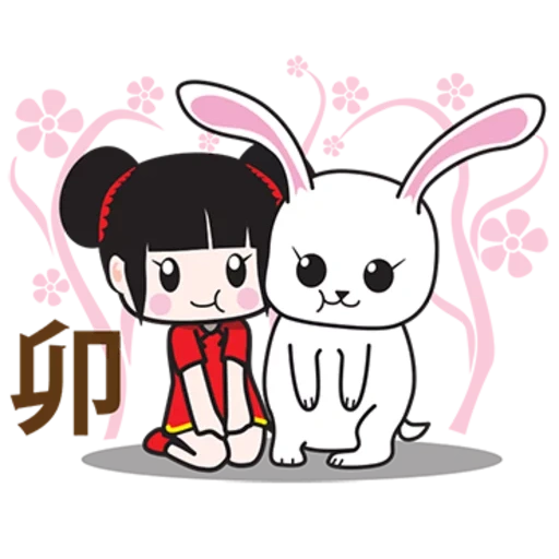 bunnies, rabbit, hieroglyphs, rabbit panda, cute drawings