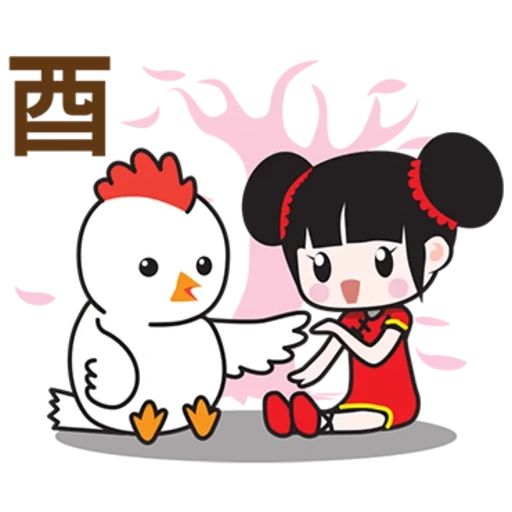 человек, иероглифы, b1a4 мультяшные маскоты, китайский новый год саранхулька аниме