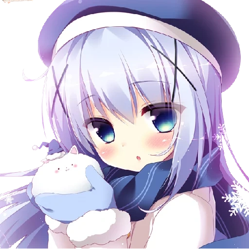 anime, anime neko, carino anime, anime girl, inverno di chino cafu