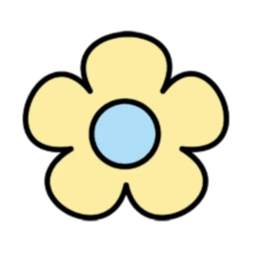 le symbole de la fleur, clipart flowers, symbole de fleur, la fleur est cinq pétales, icône de fleur 40x40 xp