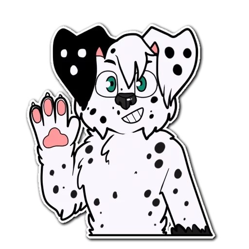 dalmatian, 101 dalmatian, dalmatian drawing, the dalmatian is small, cartoon muzzle of the dalmatian