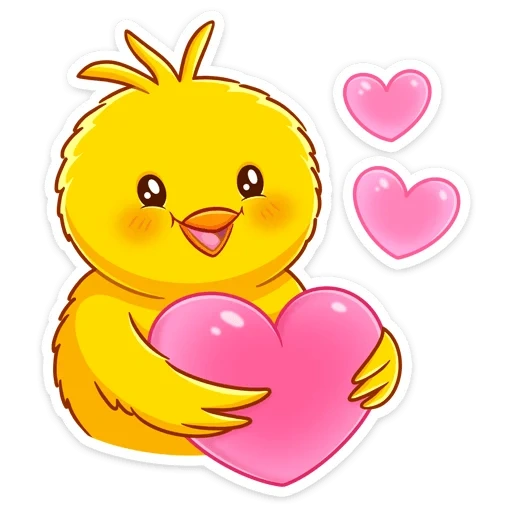 lovely, chubchik, chick, cartoon duck, the chicken is a chubchik