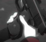 аниме, глок аниме, оружие аниме, аниме пистолет, пистолет аниме побитые псы