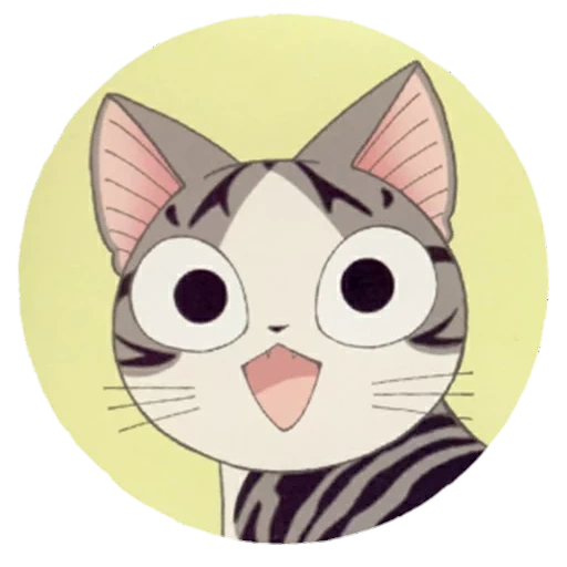 cat, cat chiy, anime kotik chia, anime of the icons of the cats, kawaii cat oh cat