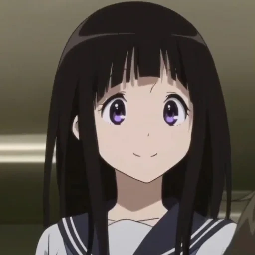 animation, hyouka, chitanda, chitanda animation, cartoon characters