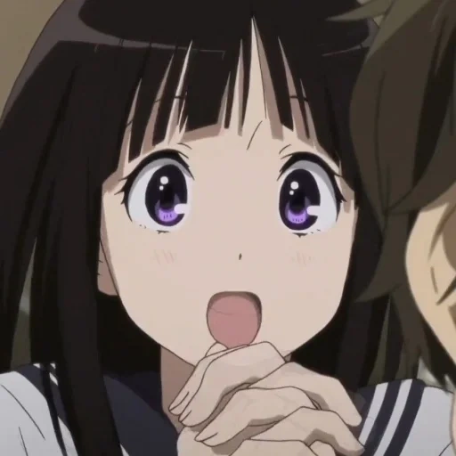 hyouka, hyouka anime, chitanda animation, cartoon characters, the sad age of chidanda