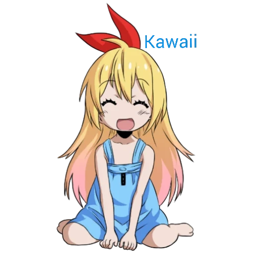 chitoge, chibi chitoge, anime picture, cartoon character, kirisaki chitoge