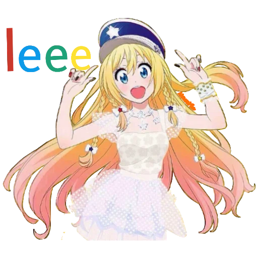 chitoge tian, cartoon character, cartoon rally in kavai, kikizaki kitagawa animation