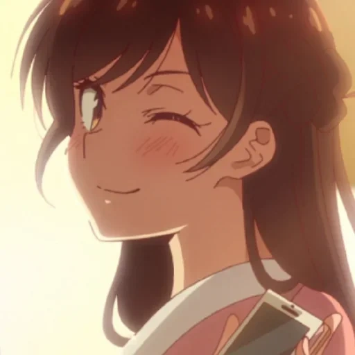 figura, chica de animación, personajes de animación, kanojo okarishimasu, animación de dios okazaki