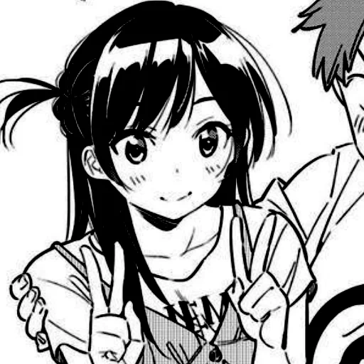 caricatures, figure, light comics, nisekoi manga, kanojo okarishimasu chizuru kazuya