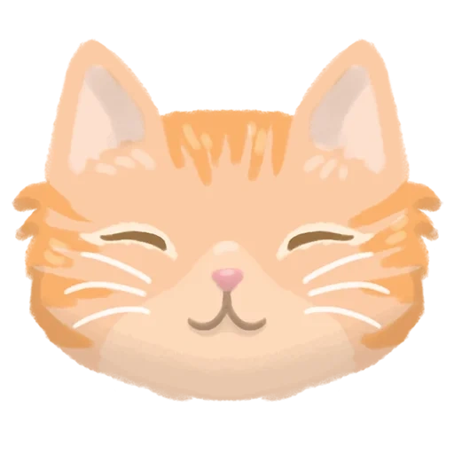 gato anaranjado, emoji de gato, hocico de gatito, hocico de gatito