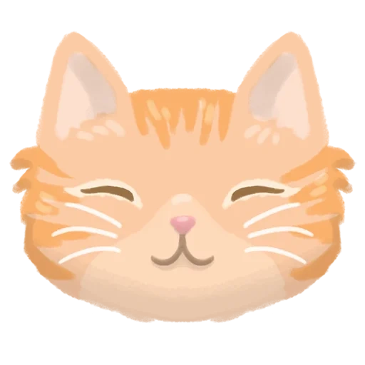 chat roux, emoji de chat, museau de minou, museau de minou