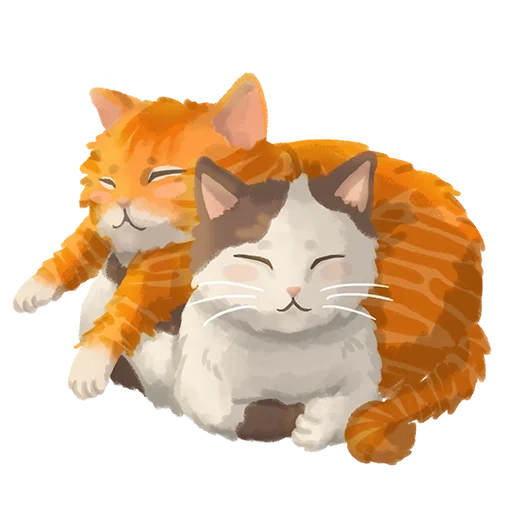 die tiere, die illustration der katze, orange katze