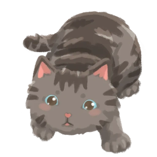 cat, chonky, gray cat vector, giw cats kosnarized