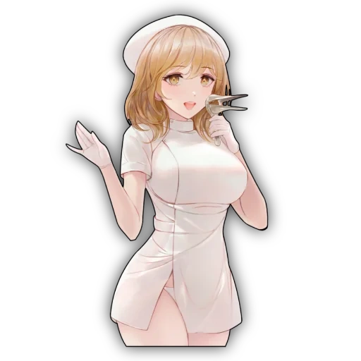personnages d'anime, infirmière anime, chowbie art nurse, choibi représente l'art, infirmière anime idolmaster
