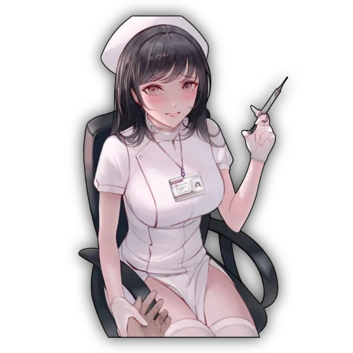 nurse, anime art, anime girl, anime nurse, choibi represents art