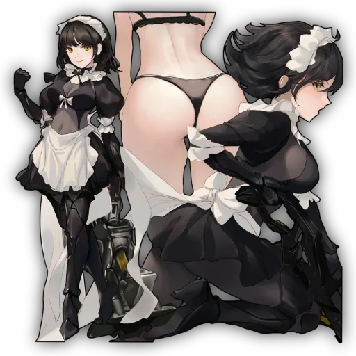 anime d'art, anime artistique, fille animée, agent sangvis ferri, maid assassin anime