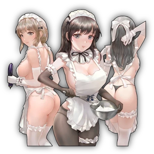 anime maid, panza yuri maiden, misaka mikoto is maid