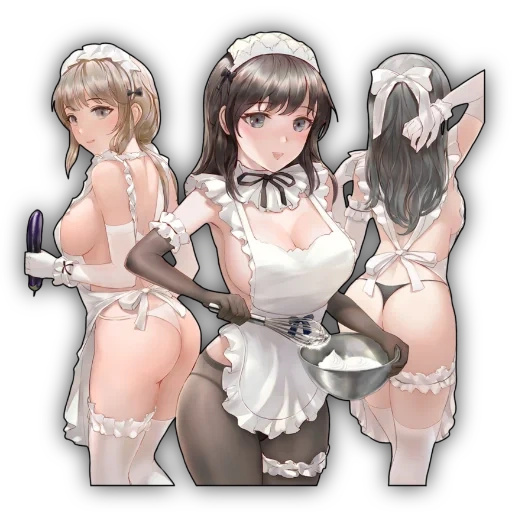 anime maid, panzu yuri maid, maid miko mizaka