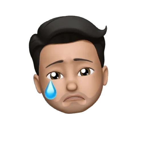 memoji, face emoji, memoji apple, sad memoji man