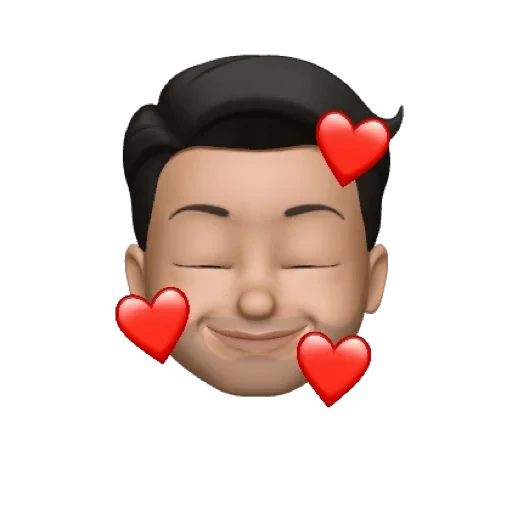 asiatico, memoji, faccia emoji, baktygaliya abylgaziev, smiley heart 758*421