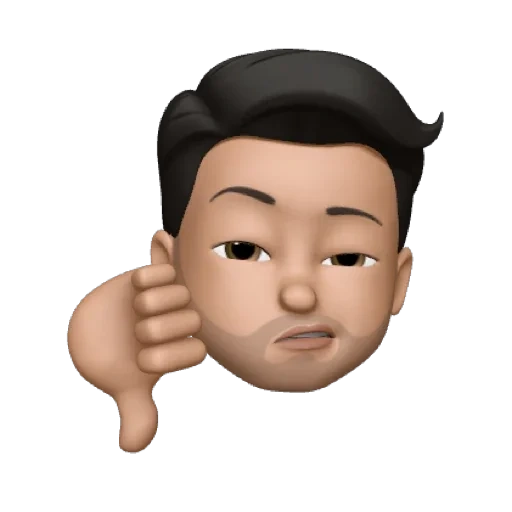 asiatique, memoji coréen, donald trump, memoji tristesse