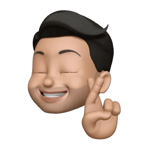 asiatico, memoji, memoji guy, l'emoji è un vapore leggero, memoji scrolla le spalle