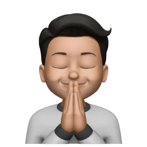 asian, memoji, samata, human, maissfort smile 9