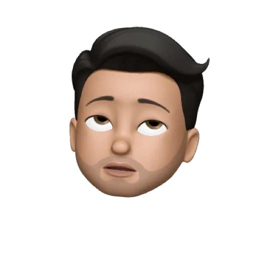 asiático, memoji, animoji, humano, cara séria